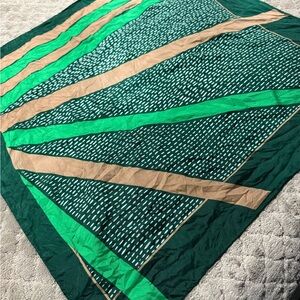 Chic Green and Tan Scarf